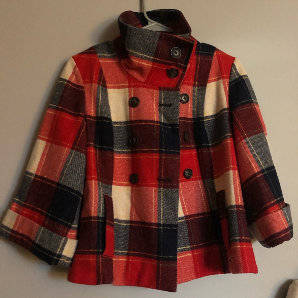 Wool plaid jacket